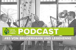 Hannes Royer, Stefan Weber und Michael Wurzer im Podcast-Studio von Land schafft Leben | © Land schafft Leben