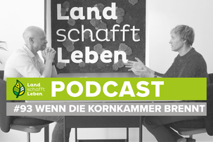 Hannes Royer und Olga Trofimtseva im Podcast-Studio von Land schaft Leben | © Land schafft Leben