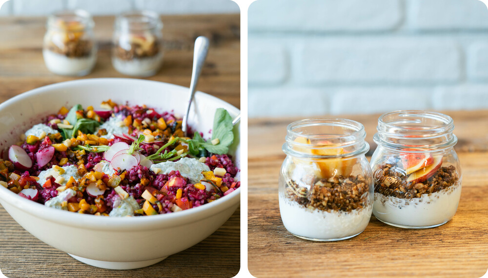 Buchweizensalat und Granola | © Land schafft Leben